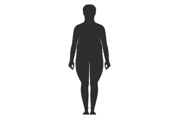 Download Obese Woman Figure Black Silhouette. Bod - Black Collection