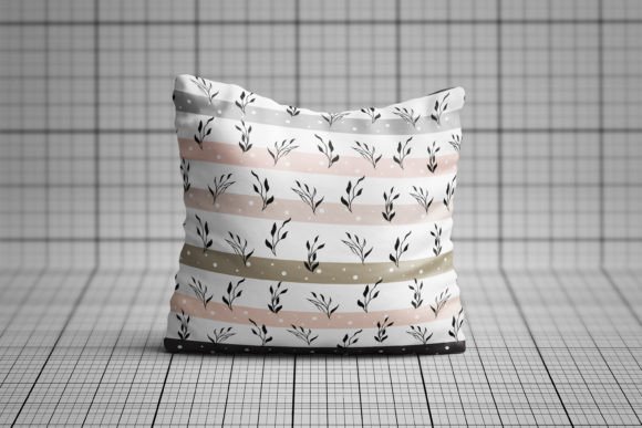 Download Simple Leaf Seamless Pattern with Strips - Pattern Collection
