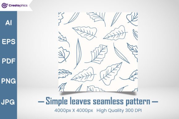 Download Simple Leaves Seamless Pattern Design - Simple leaves Collection