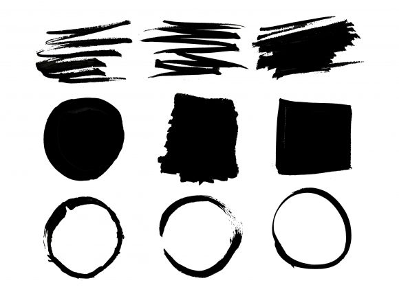 Download Black Watercolor Brush Strokes or Splash - Black Collection
