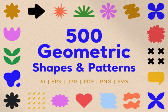Download 500 Geometric Shapes &amp; Patterns - Pattern Collection