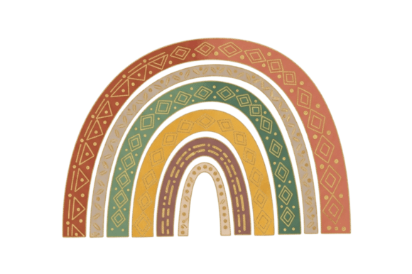 Download Boho Patterned Rainbow Earthy Colors - Pattern Collection