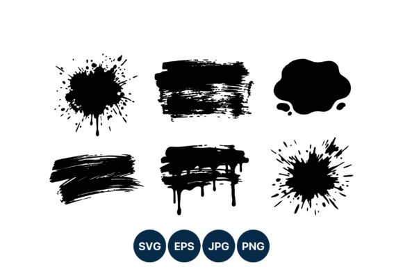 Download Black Ink Paint Splatter Vector Art - Black Collection