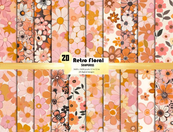 Download Retro Floral Background Pattern Texture - Pattern Collection