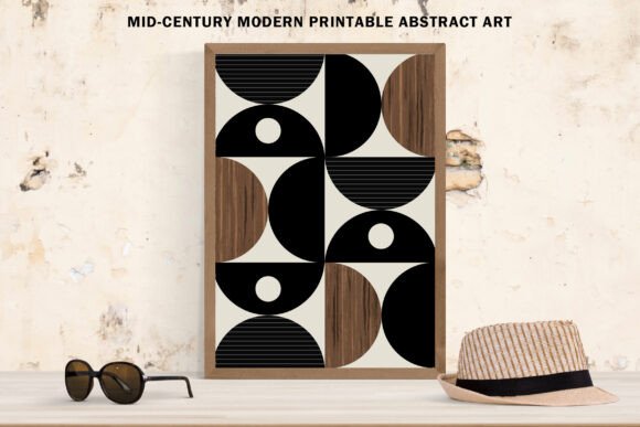 Download Abstract Black &amp; Wood Minimalist Art - Black Collection