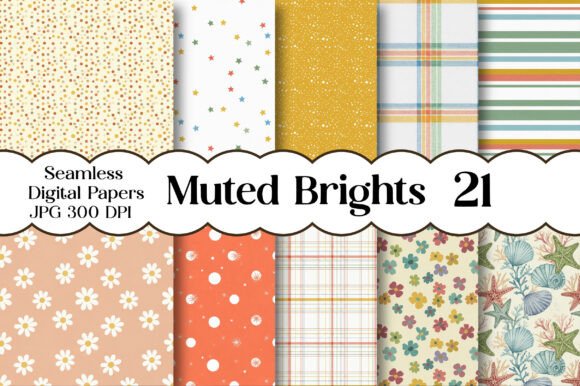 Download Muted Brights Seamless Patterns - Pattern Collection