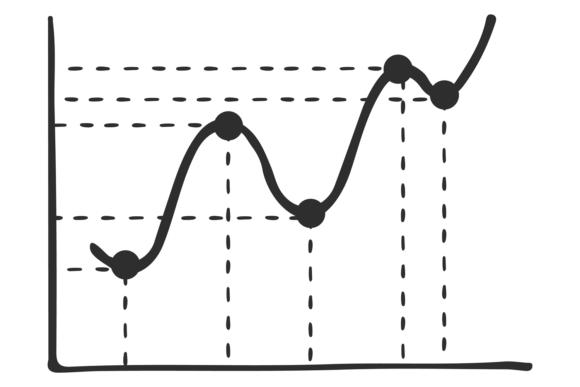 Download Smooth Point Chart. Line Diagram Black I - Black Collection