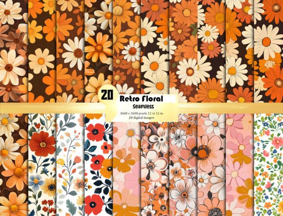 Download Retro Floral Background Pattern Texture - Pattern Collection