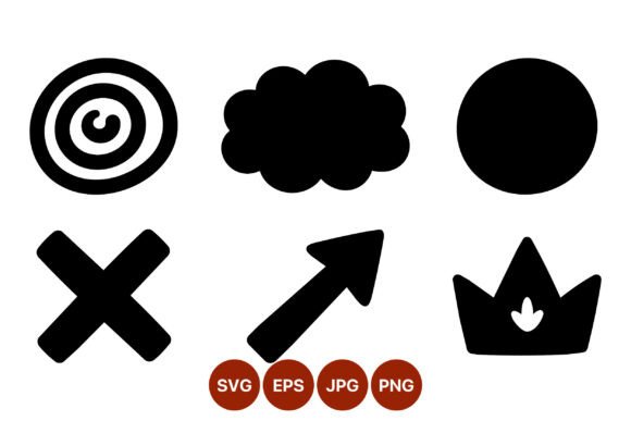 Download Black Simple Shapes Icon Set - Black Collection