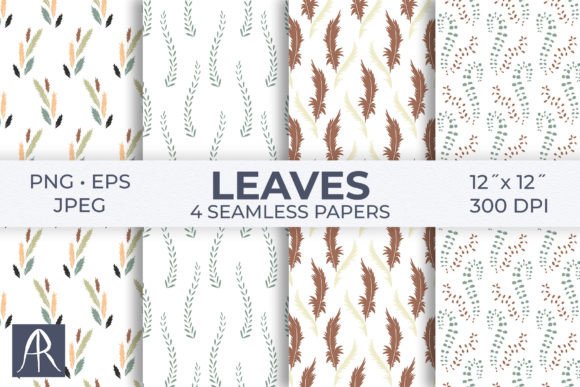 Download Simple Leaves Digital Papers - Simple leaves Collection